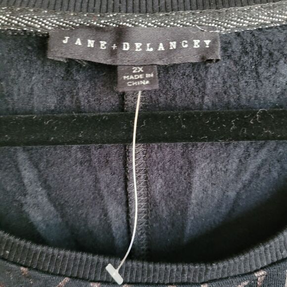 Jane And Delancey Womens Fleece Lined Sweater Plus Size 2x Zebra Print NWOT - Picture 2 of 9